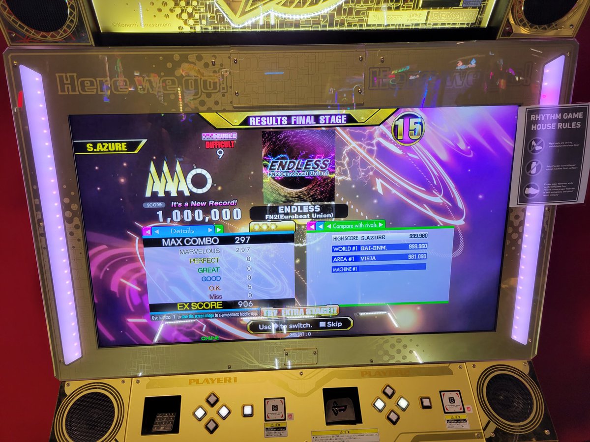 Seventh_Mix's tweet photo. MARVELOUS BREAK!!!! #DOUBLESPLAY
#DanceDanceRevolution
#SightRead
#nobargrabbing
#DanceDanceRevolutionAce3
#DDRA3
#DDR
#LetTheMusicMotivateYourMind https://t.co/oicIMPtovd