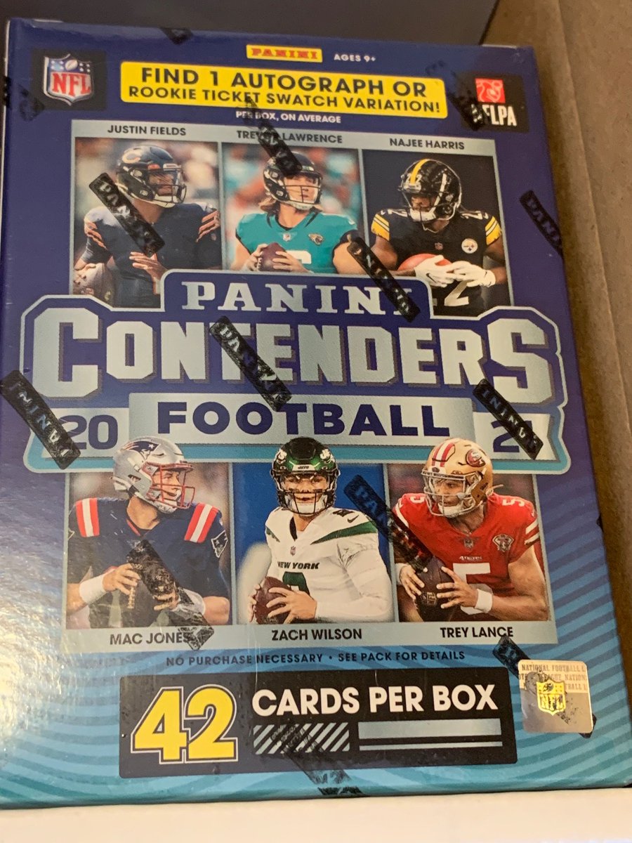 CardPurchaser's tweet photo. Who wants a free 2021 NFL Contenders blaster box? 

- Follow @CardPurchaser 
- Retweet this tweet
- Comment with your favorite NFL player

Winner drawn from retweets Sunday night May 8th at 9pm Central. https://t.co/9xKGhArRR9