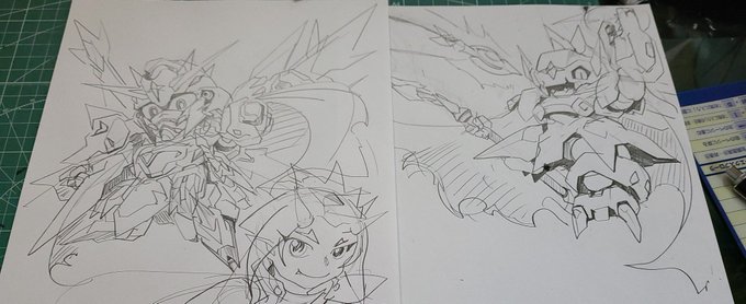 ガンダムも描いてますが 