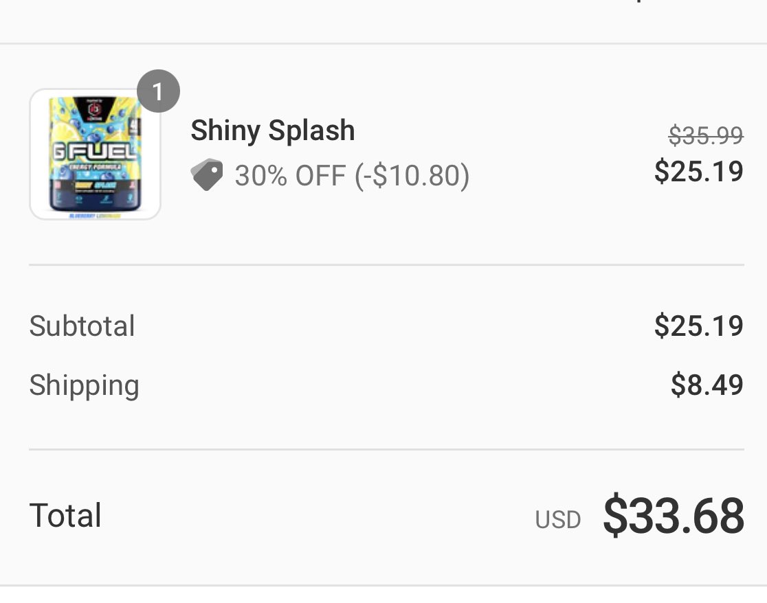 laddie21gaming's tweet photo. Needed to stock up on my ⁦@GFuelEnergy⁩ and used code Truman for the 30% off. Thanks ⁦@trumanation_⁩ https://t.co/T1uqlCWhwv