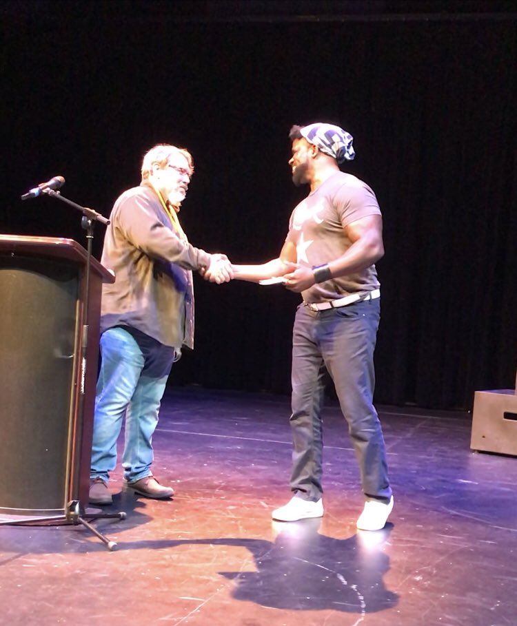 LpcVeterans's tweet photo. Great event!  Thank you Brian Turner for reading excerpts from your books, sharing stories of your deployment, and your life. An honor!  Thank you to Ron Payne, LPC alumnus and Army veteran, for presenting our Veterans First Program Challenge Coin to Brian! https://t.co/KOHHcFbd8z