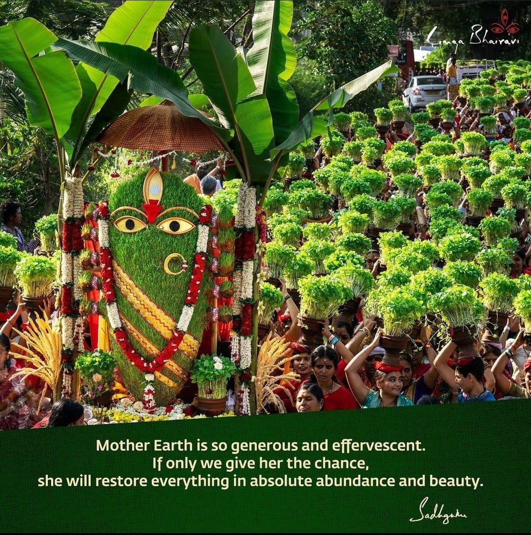 KrithikaShivam's tweet photo. @SadhguruJV Today is Mother's day! The Mother of all Mothers is our Mother Earth! Let's replenish her with our love and care! #SaveSoil #UNCCDCOP15 
#MothersDay https://t.co/jBtPryR6L7
