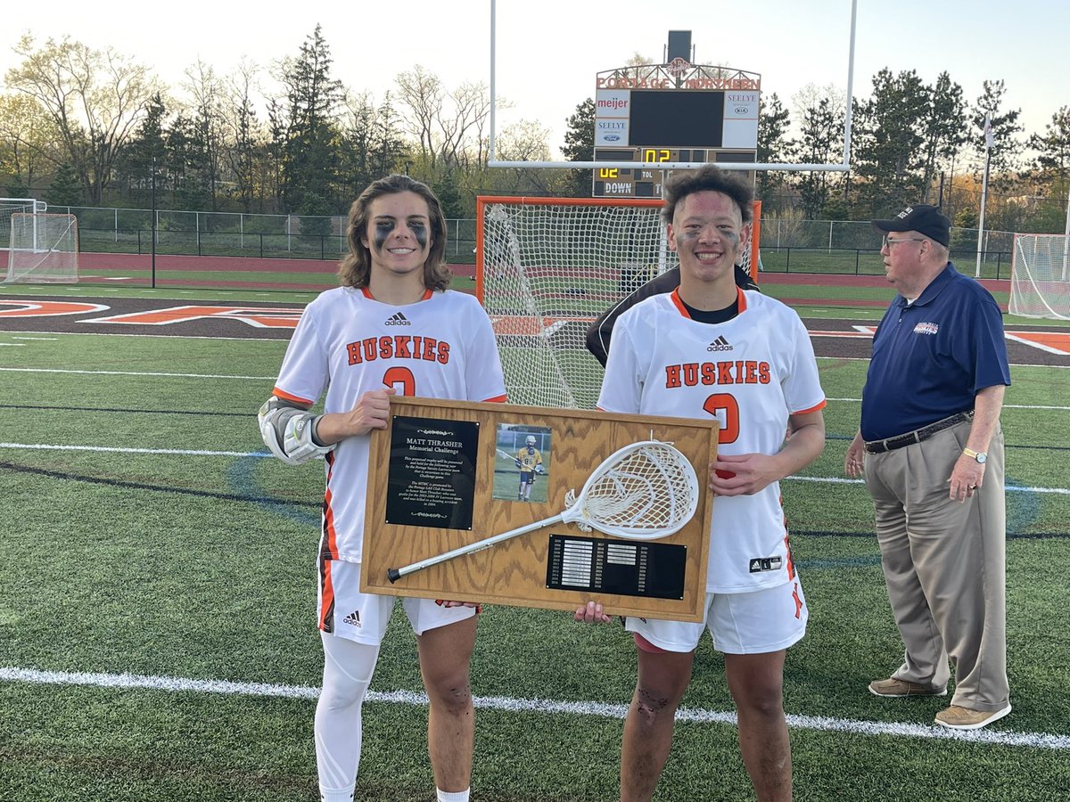 PNHuskieSports's tweet photo. Congrats to the Huskie BLAX team on their victory over PC in the 18th Annual Matt Thrasher Memorial game. #PACKstrong https://t.co/qd2lhGGcw6