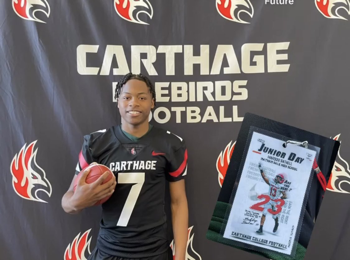 coachajpu's tweet photo. NHHS 23’ @MarquisRathell 🏈 @Carthage_FB https://t.co/vLsz2vZqO6