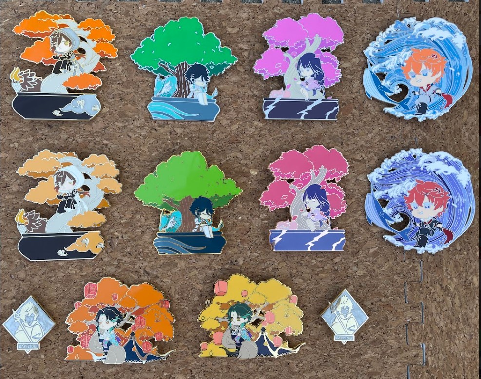 ArtofKazuki's tweet photo. leftover genshin pins are up on my shop now!
🔁appreciated❤️
link⤵️
#zhongli #Azdaha #genshin #genshinmerchandise #genshinpin #genshinpins #genshinimpact #archons  #bonsai #artistalley #原神 #钟离 #venti #RaidenShogun #Baal #childe #tartaglia #dvalin #yaesakura #xiao #kazuha https://t.co/yqr7kSHQES