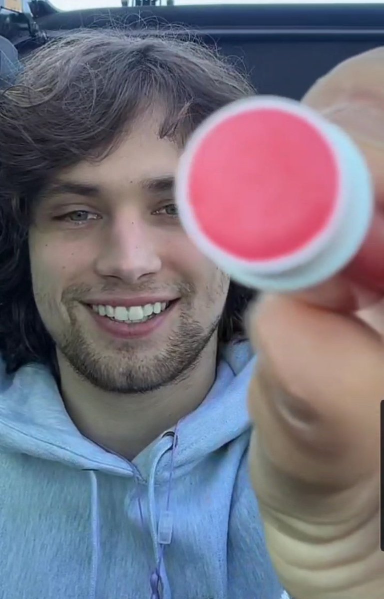 Tracy_P73's tweet photo. When this beautiful man wants us to know what his lips smell like... 😜❤️🔥❤️ #cherrychapstick https://t.co/1LoD0VLG5L