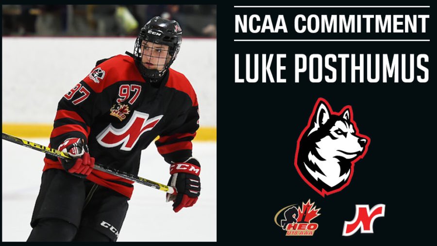 Puck_Pulse's tweet photo. NCAA Commitment Alert 🚨
@RaidersU18AAA 2005 F and Ottawa, ON native Luke Posthumus has committed to @NCAAIceHockey @GoNUmhockey 

📷 https://t.co/GKlYtXPOxA
Graphic | Mark Kelly

🗞 | https://t.co/WXu1yxAluB https://t.co/Kld5RDy07E