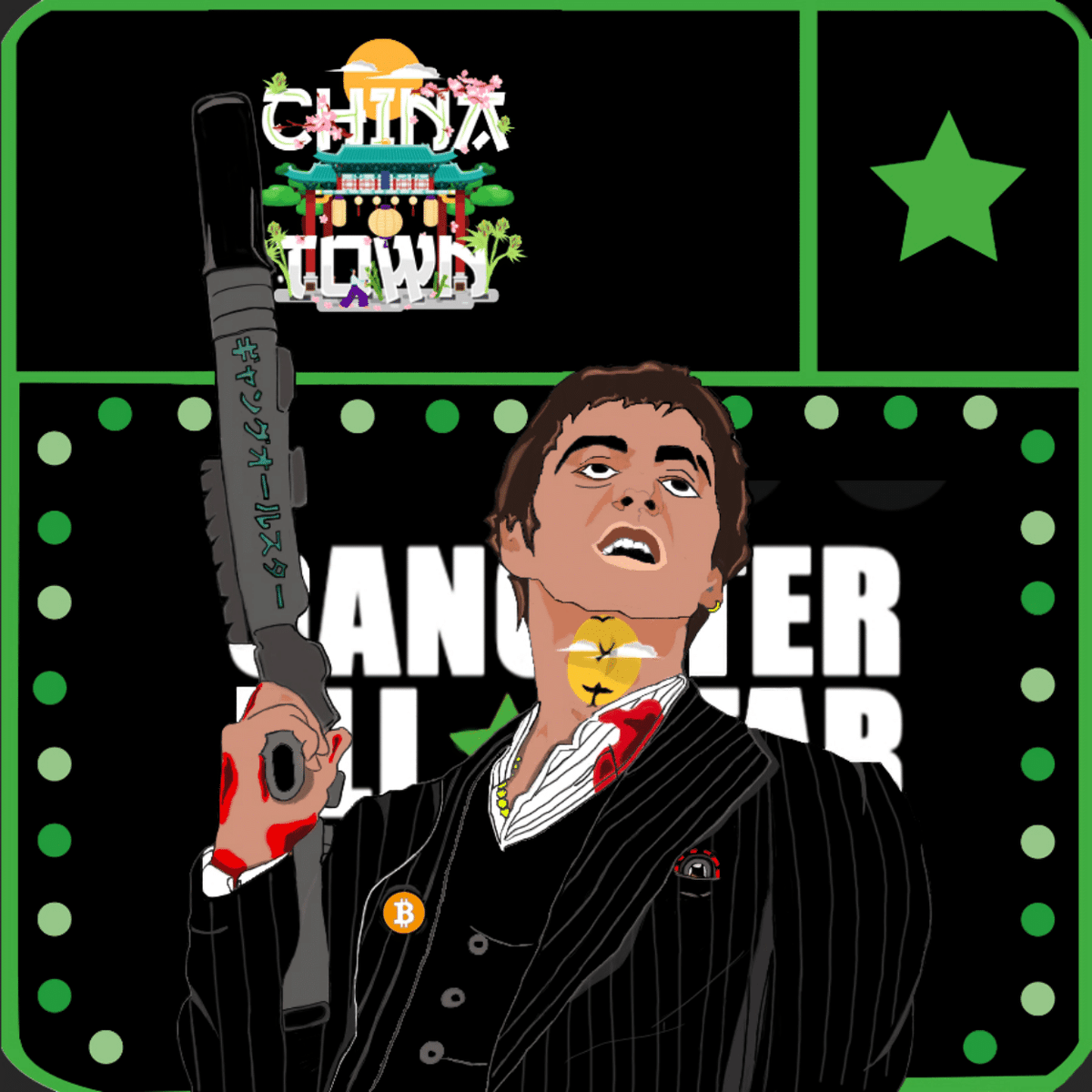 herve_letournel's tweet photo. How can we speak about OG gangsta without mentioning Tony MONTANA.. (Scarface made my childhood). So he join the CHINATOWN gang don't need to explain you his story I Think, I hope that #GASisWATCHING cause I start  to despair a bit. Anyway I hope you like my work. https://t.co/fYmG0e3Wc1