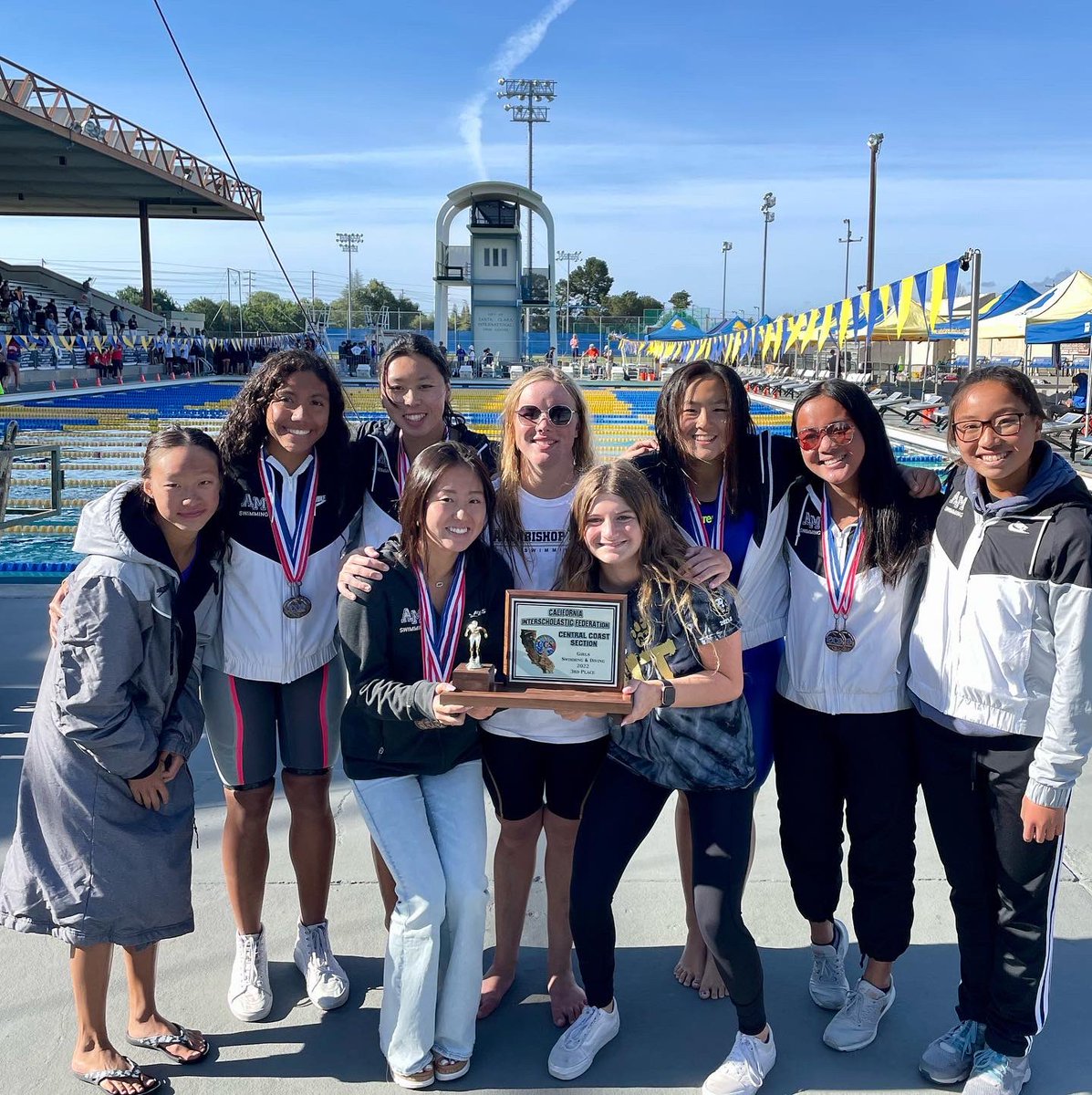 AMHSAquatics's tweet photo. 3rd place team finish at CCS for the girls team! https://t.co/cDYoxN1nbh