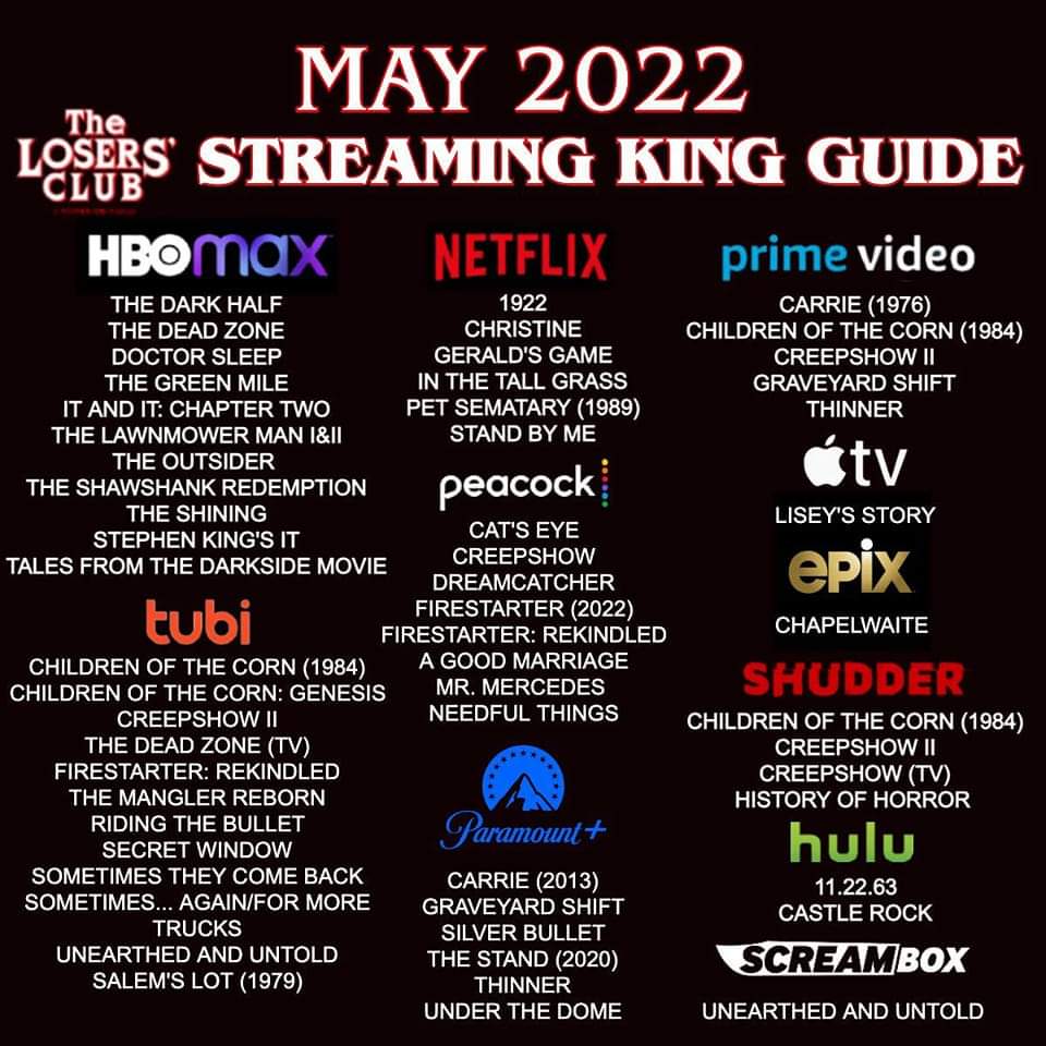 #StephenKing #Horror #HorrorMovies #HorrorFans #WhatToWatch #MovieTime #GetSomePopcorn