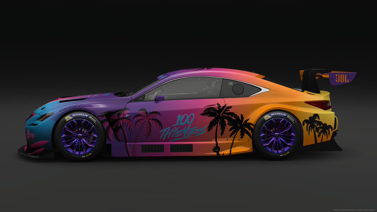 PoWeR_DeMoN's tweet photo. 100 Thieves x Lexus - Miami Edition @100Thieves @Nadeshot @RohnJobinson @CouRageJD @SesoHQ #GT7 #GT7Livery #MiamiGP https://t.co/GeR8yS4wfS