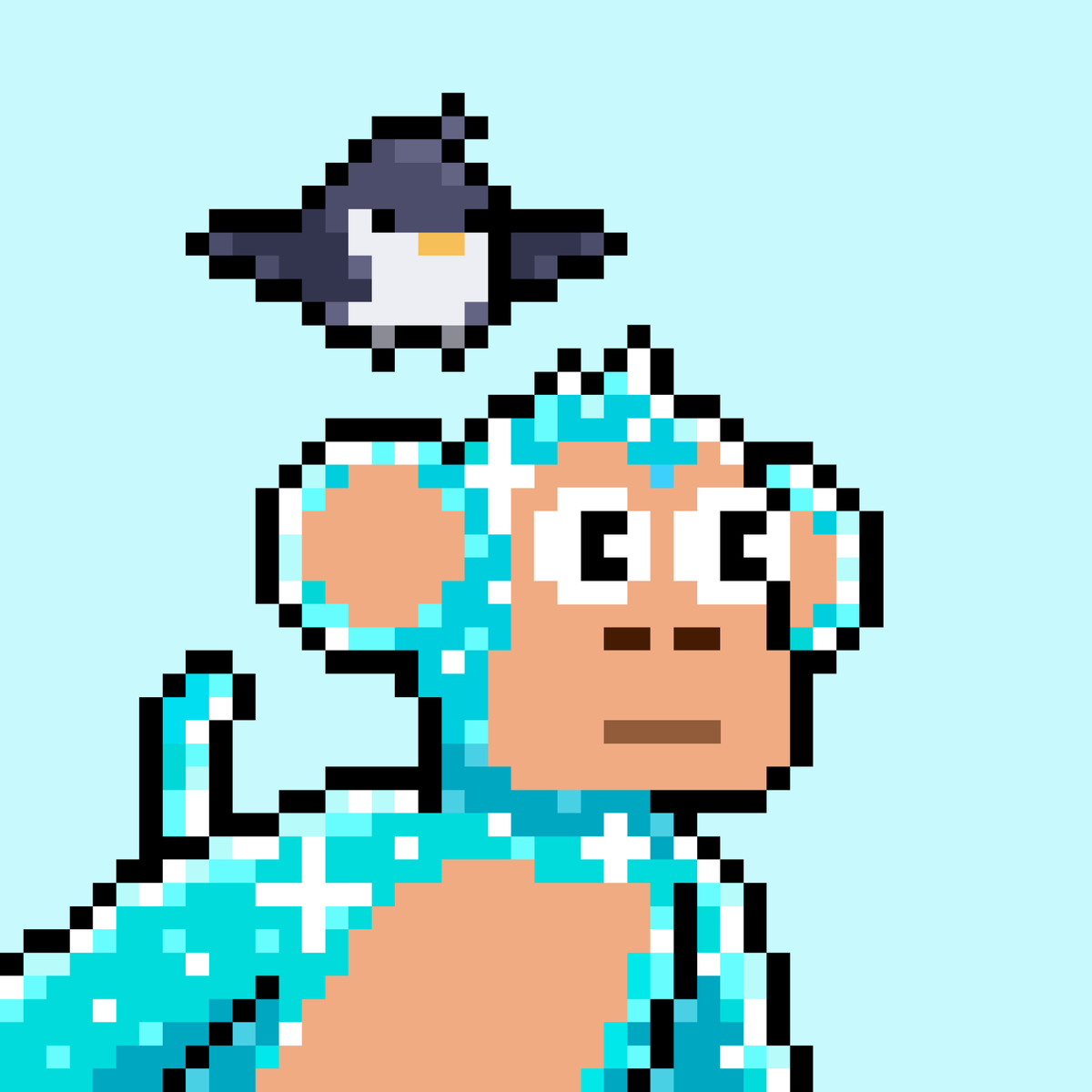 mooncat2878's tweet photo. Sneak peek #11 for the upcoming generative project of @ChimpersNFT 

"Angelic Adamite" which also has a little bird friend! https://t.co/po9cqRwKte