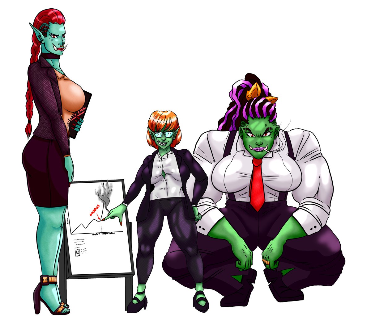 AxelTherion's tweet photo. Third entry in the Gobbosistas inc. company. The orc comes in when the flipchart fails to do convincing! Which races do you guys want to see next?
#Art #artist #DigitalArtist #animetwt #anime #animegirl #mangatwt #Manga #digitalart #musclewoman #musclemommy https://t.co/PqgOzyxJ1r