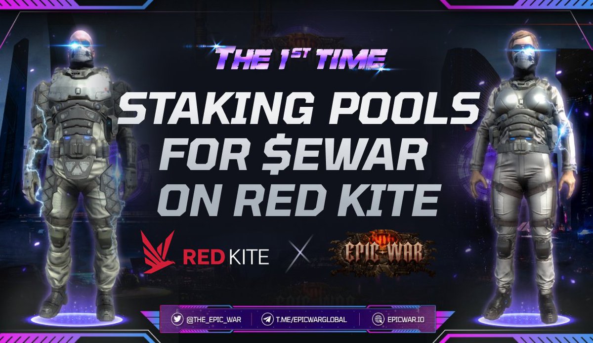 redkitepad's tweet photo. 🤩 We are thrilled to announce #RedKite and @the_epic_war have the 1st Staking Pool coming up 💥
You’ll be able to stake $EWAR to get attractive APY 🤑
✍️Whitelist registration for Epic war is still going on
We will announce open #EWAR Staking Pools soon.
Let's wait together🔜 https://t.co/og4Kec8AhZ