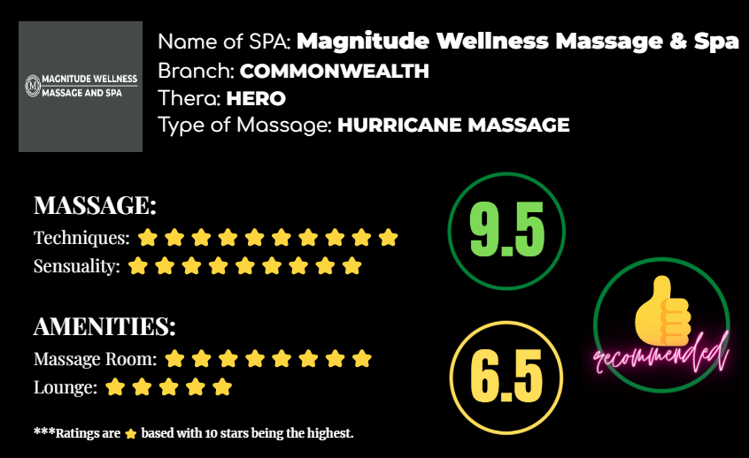 Nick_Oooh's tweet photo. Spa Review #2:
The first I tried Magnitude and it didn't disappoint. Magaling si Hero, a balance of sensual and relaxation ang massage nya.
RECOMMENDED pero sana may wet area din. hihi
#MagnitudeSpa #deejeereviews #spaaddict https://t.co/2bYBhtbCwf