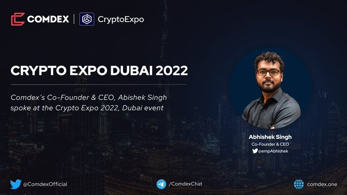 ComdexES's tweet photo. ¡Mira cómo Abhishek explica el ecosistema Comdex en la Crypto Expo Dubai 2022! 🗣️
 
@empAbhishek participó en @TheCryptoExpo 2022 y presentó la cadena comdex-1, sus diversos casos de uso y el ecosistema a los líderes de pensamiento que asistieron. 
🌐https://t.co/WQoDSvAShw https://t.co/QTz1KqQrz1