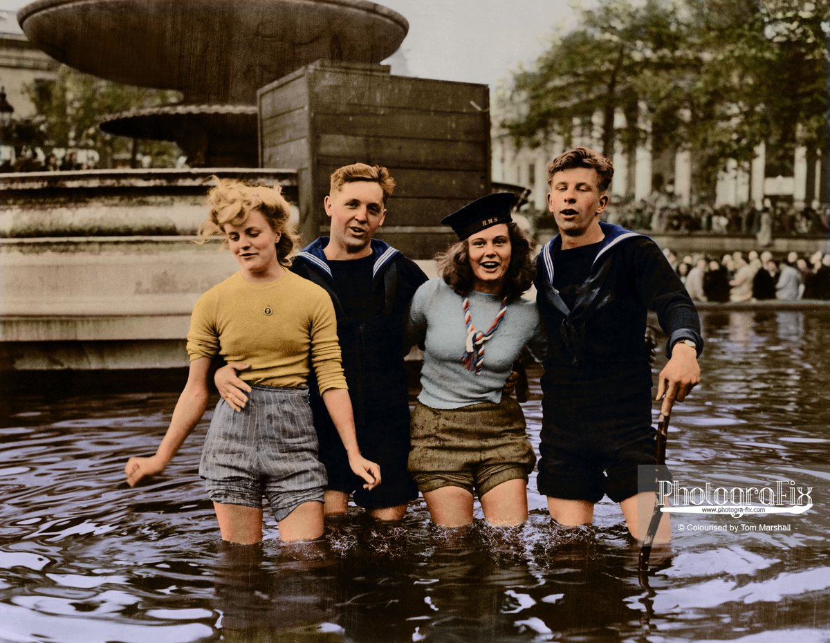 PhotograFixUK's tweet photo. VE Day, 77 years ago today, the end of the Second World War in Europe.
I colourised these photos in 2020 for the Daily Express 75th anniversary commemorative issue.
#Colourised by Tom Marshall #PhotograFix
#VEDay #VEDay77 #OTD #WW2 https://t.co/98W1gLcCnQ