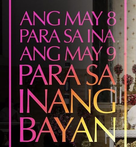 beejoyceful's tweet photo. Happy Mother’s Day sa lahat ng mga nanay at nanay-nanayan, at sa mga tatay na, nanay pa. 
Sa taong ito, ang May 8 ay para sa mga INA, at bukas, May 9 ay para sa INANG BAYAN. 
📷ctto https://t.co/8LwBc60swq