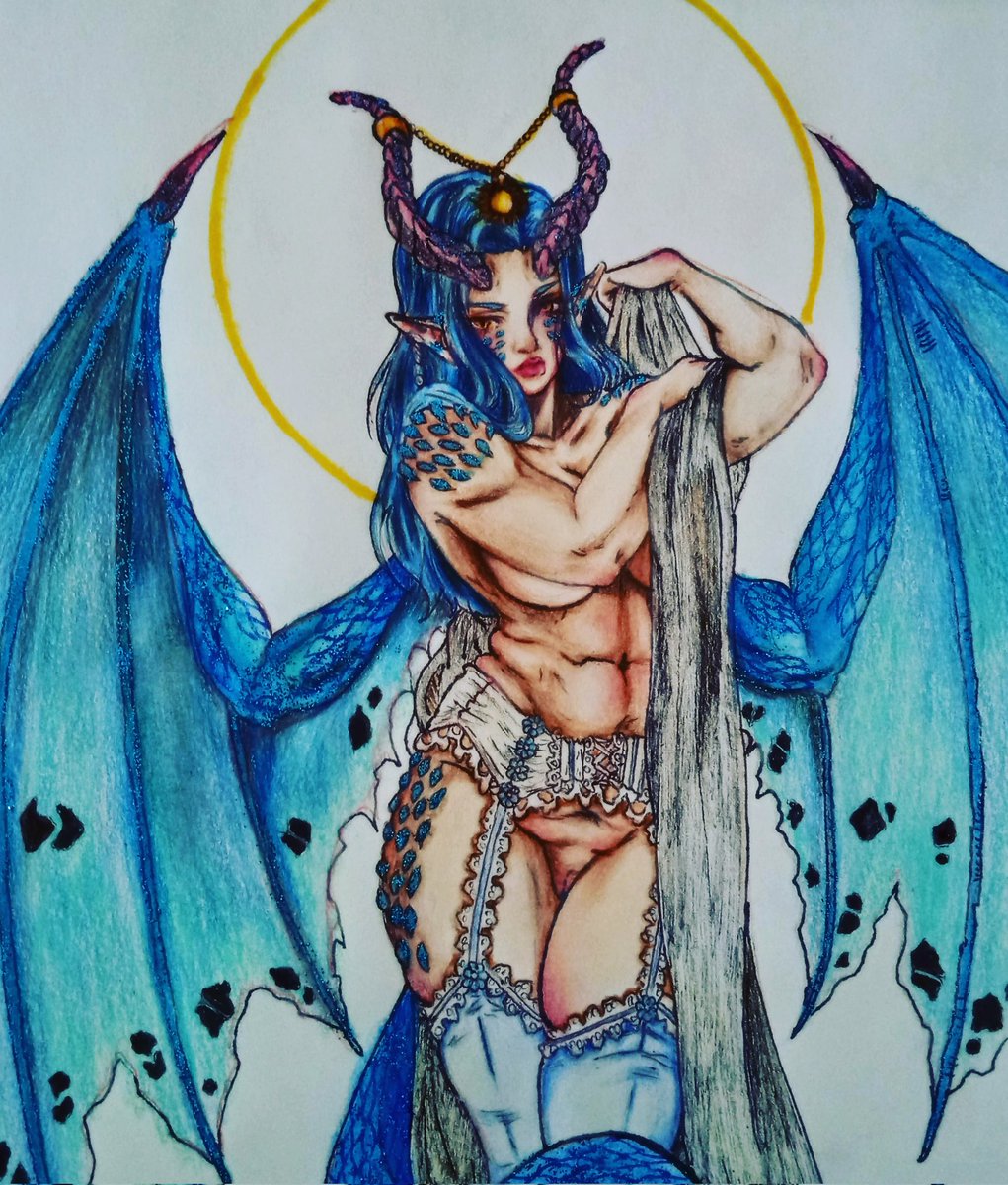 DamarisNocturn1's tweet photo. new drawing, I love the color blue #drawingart #dibubujito #SabadoDeluxe #dragonazul https://t.co/Wcrjng3F5c