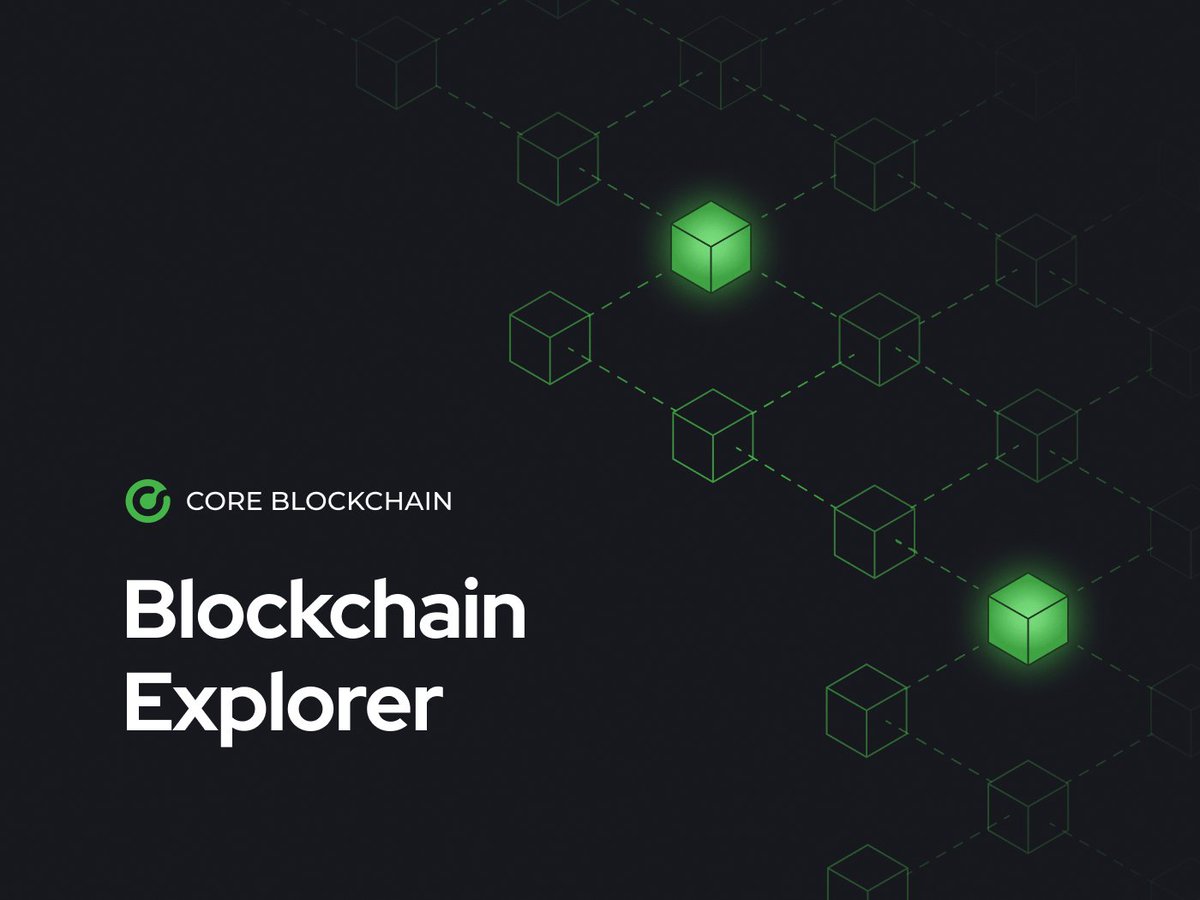 CoreCoinCC's tweet photo. 💚This is the Core Blockchain Explorer. It contains a complete collection of all the data ever transmitted on the Core Blockchain Network. All the transactions are there for you to see. Complete transparency. A new sense of integrity.

➡️https://t.co/90ceD017j6 https://t.co/BYsYPXZRS1