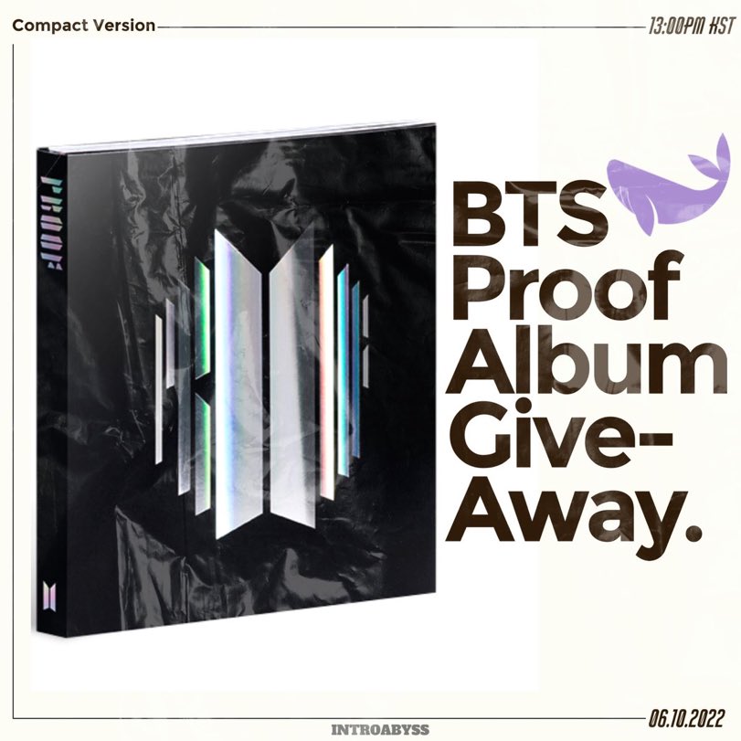 introabyss's tweet photo. ❝ the proof album giveaway

Share your thoughts on the new album and what are your expectations? Comment down below ☺️

@BTS_twt 😎
✦compact ver, sealed.
✧ two winners, worldwide
✦ retweet &amp; followers only
✧ ends 6/13

more deets under ❞ https://t.co/yCM9IP3Je7