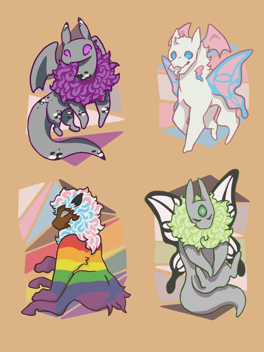 amieryllis's tweet photo. Pride Creatures #PrideMonth #pridecolors #LGBTQ https://t.co/UutOXG6KAY