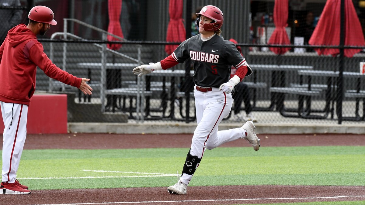 wsucougarbsb's tweet photo. Jack Smith collects 4 hits as Cougs rally for 9-7 win over Utah Valley

RECAP | https://t.co/oeRvshsY1p

Jack Smith | 4 H, 2B, HR, 3 R, 2 RBI
Kyle Russell | 2 H, 2 R, RBI
Elijah Hainline | 2 H, RBI
Cam Liss | 2.2 IP, 0 R, 5 K, W
Caden Kaelber | 1.1 IP, 0 R, SV

#GoCougs https://t.co/XDDIGZE5G8