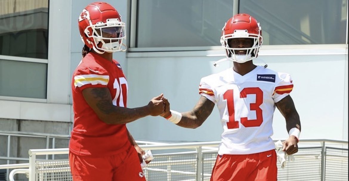 JoshDCarey's tweet photo. @JohnsonNazeeh & @UlmerWill at @Chiefs rookie minicamp this weekend! #GoHerd https://t.co/VIAcxa6h3a