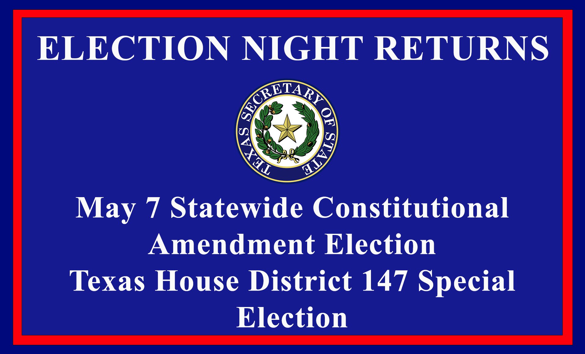 Texas Secretary of State on Twitter "Polls are now CLOSED across Texas