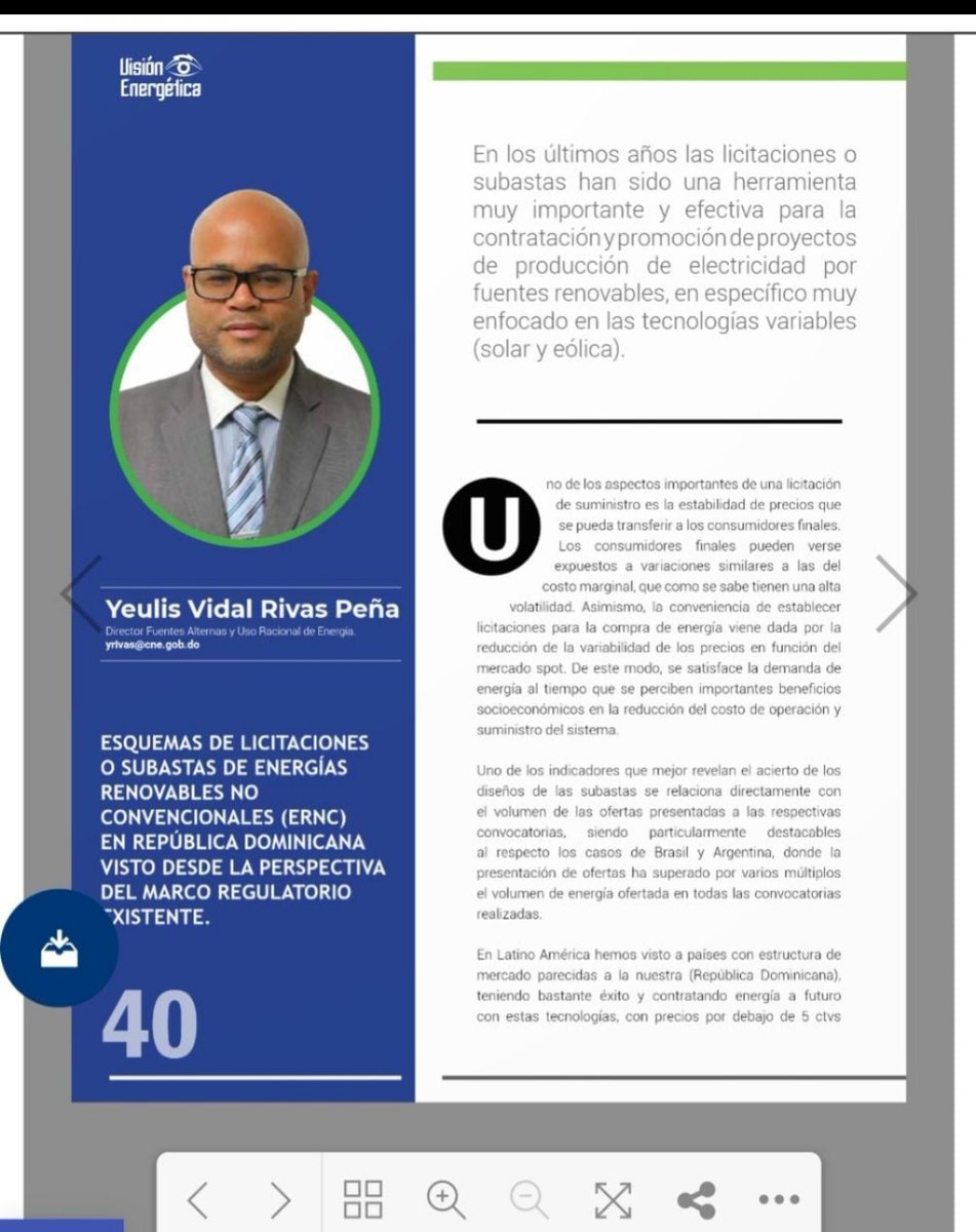 Les invito a leer mi artículo en Visión Energética cne.gob.do