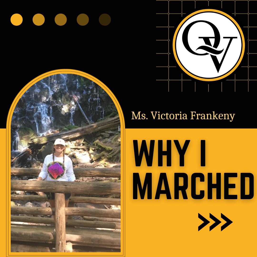 QVHSBandOrch's tweet photo. Very late posting (did a lot of traveling today for Mother's Day weekend!), but today is the last #staffsaturday in the #whyimarched series! Ms. Victoria Frankeny was our colorguard instructor from 2016-2018. https://t.co/tlCj8UkDcV