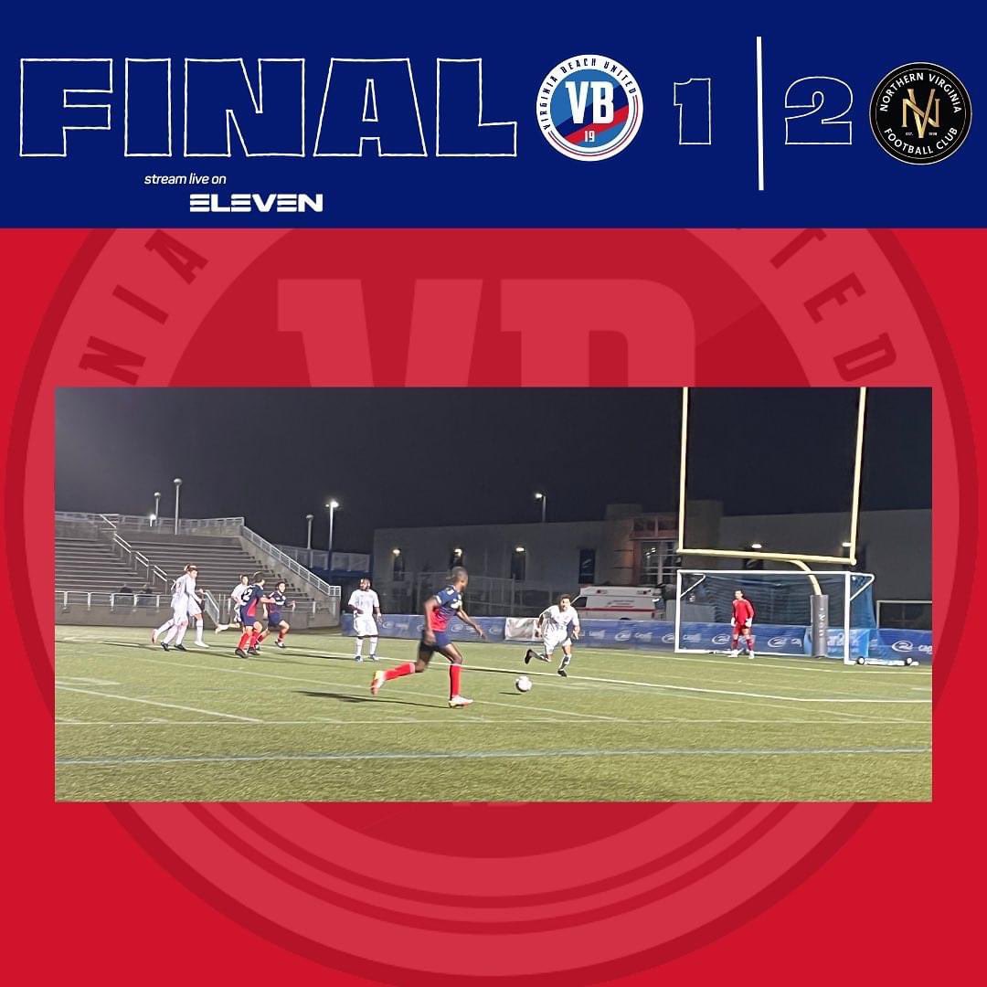vbunited_'s tweet photo. Final: 1 -2 against @NovaFc 
Tough Fight to the finish! Onto the next one next week against Lionbridge 7pm at the Plex! 
@USLLeagueTwo 
#USLLEAGUETWO 
#VBUNITED 
#Path2PRO https://t.co/90KspkW8Wj