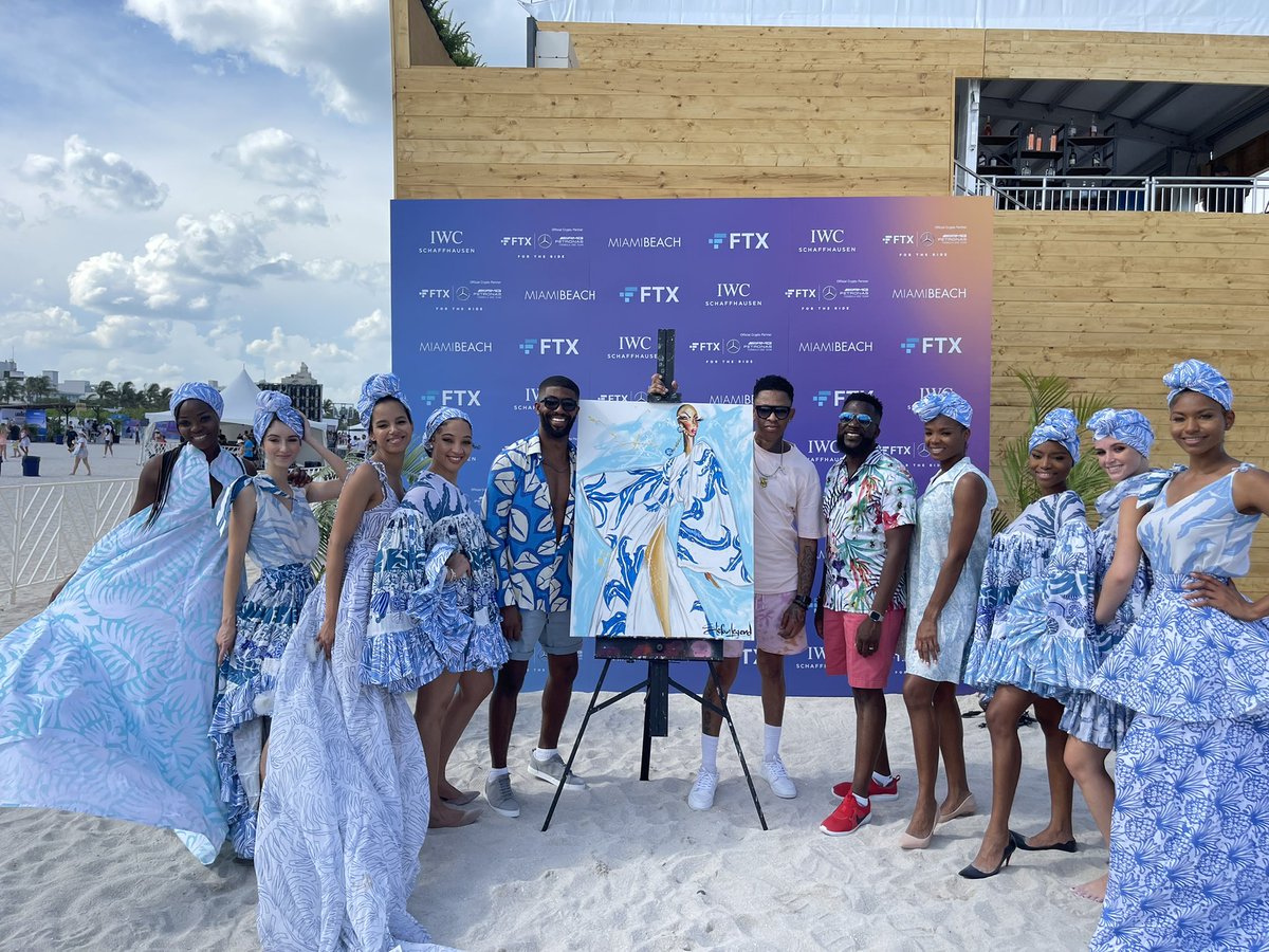 Something to see here with incredible Bahamians smiling beautifully after their time on the FTX Off the Grid stage. Thanks for delivering an exciting fashion show @TheodoreElyett and your love painting was epic Stefan Legand.
