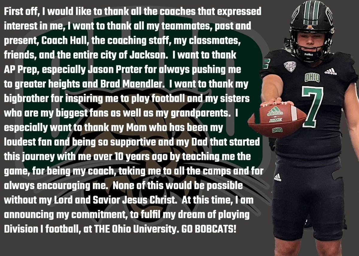 100% COMMITTED 💚🤍
#BRICKSQUAD23🧱

@OhioFootball 
@CoachAlbin 
@CoachIzzy1 
@ironmenfb 
@BradMaendler 
@apPrep 
@Coach_Winters