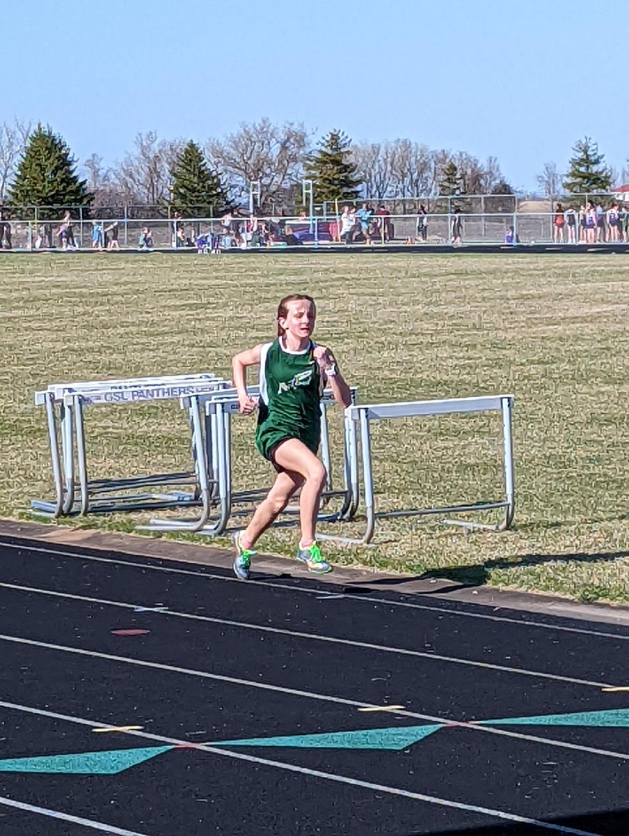 JoeRoelofs's tweet photo. My little Rocket won her 1st Junior high race yesterday in Glencoe, 1600 meters in a flash!  @ISD883 https://t.co/t51FYPLtEg