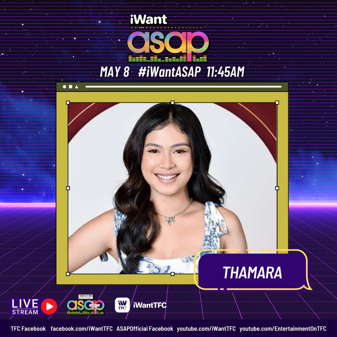 starhuntabscbn's tweet photo. Join na sa masayang kwentuhan at kulitan with Thamara (@thamaraalxndria) ngayong Linggo sa iWant ASAP! 🤩✨ https://t.co/DTYXUYVArj