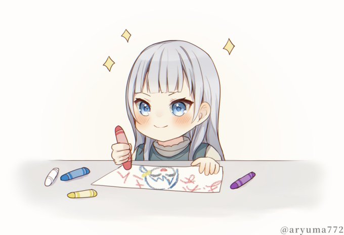 「青い眼 クレヨン」のTwitter画像/イラスト(人気順)