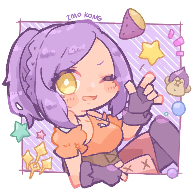 私が普段やってるゲームの自キャラと、お世話になってるフレさんを描いてみました!