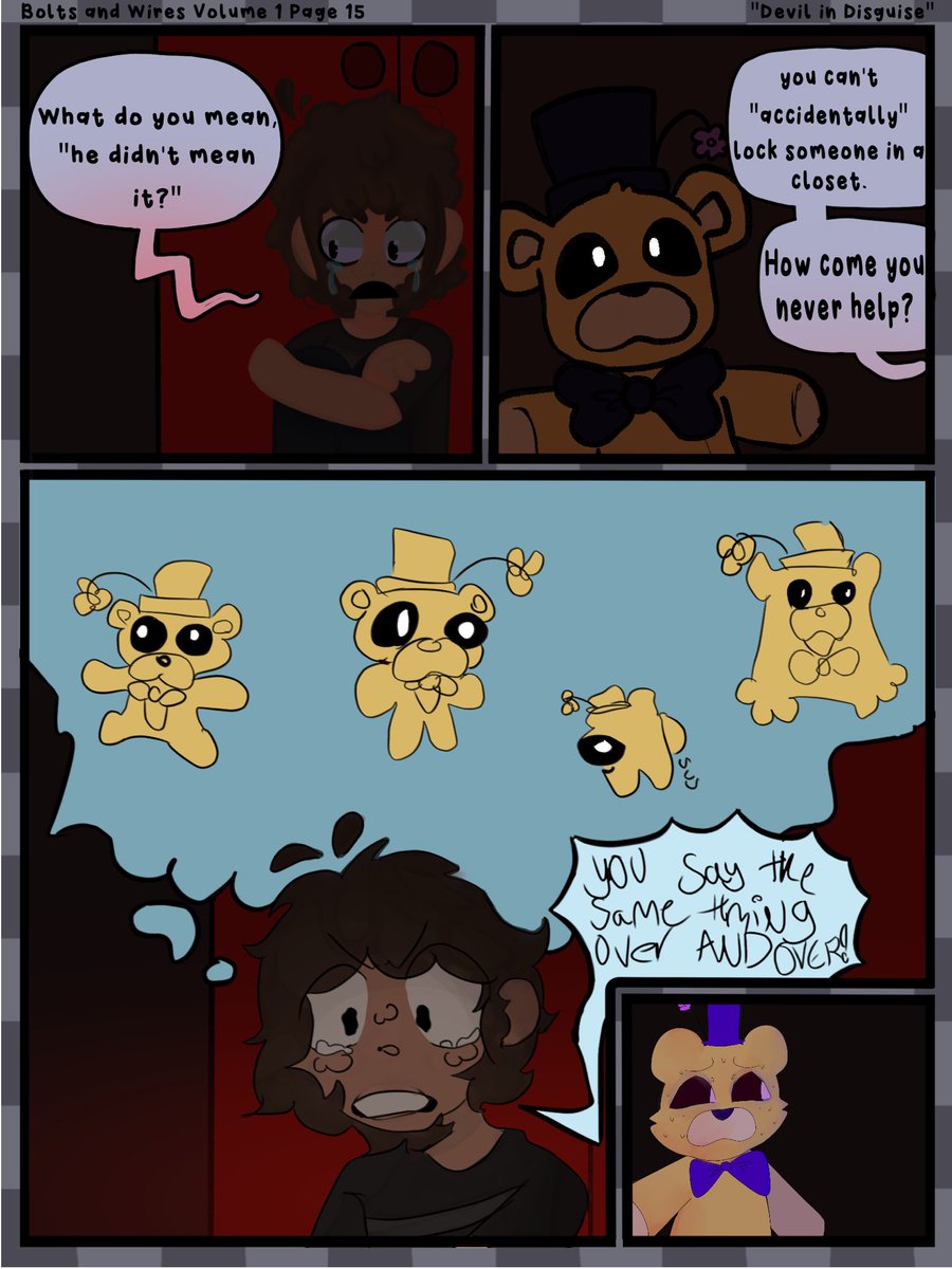 BOLTSANDWIRES's tweet photo. The other side of the door

Apologies for our absence! I ( flint ) hadnt been motivated to make any new pages so cocoa is doing them now! We'll be back to posting a bit more like before :) https://t.co/s6r8dL3Qzc