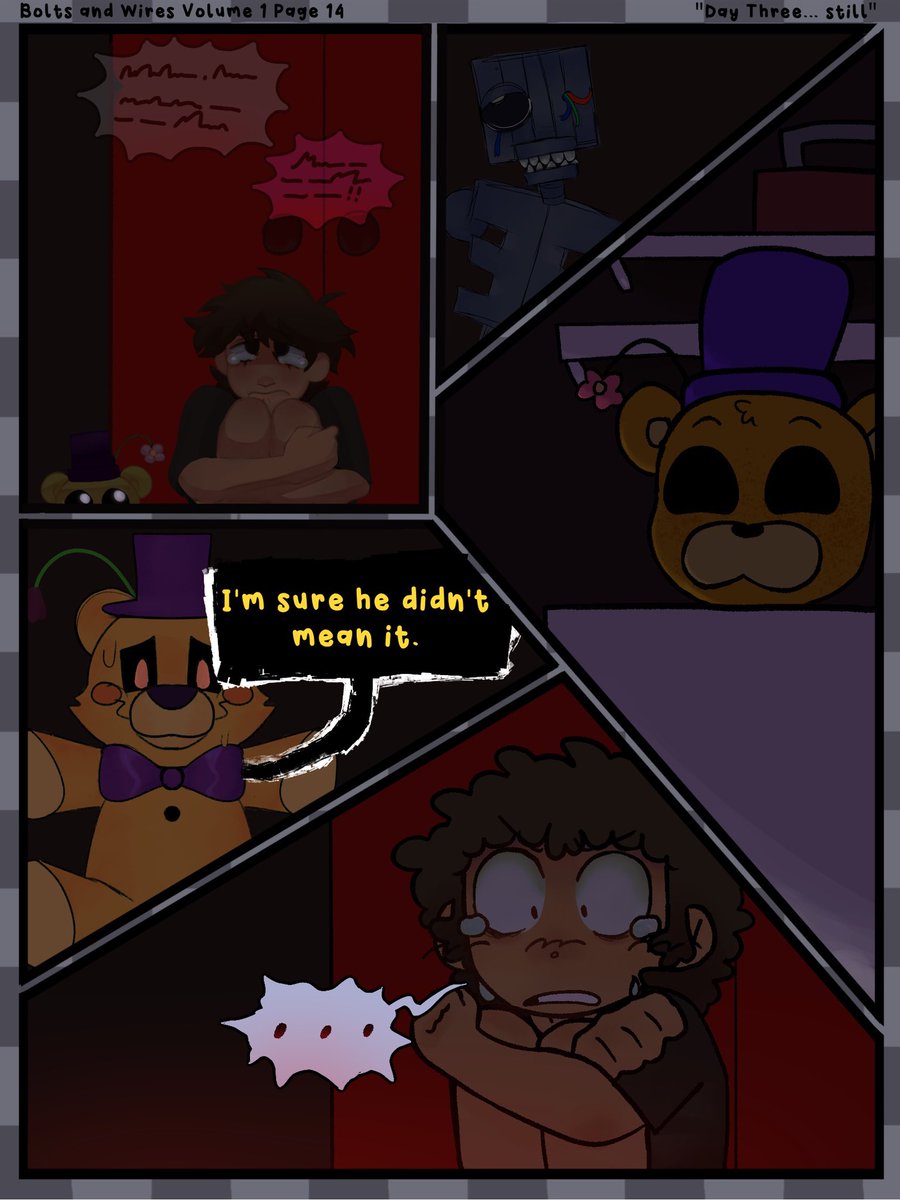 BOLTSANDWIRES's tweet photo. The other side of the door

Apologies for our absence! I ( flint ) hadnt been motivated to make any new pages so cocoa is doing them now! We'll be back to posting a bit more like before :) https://t.co/s6r8dL3Qzc