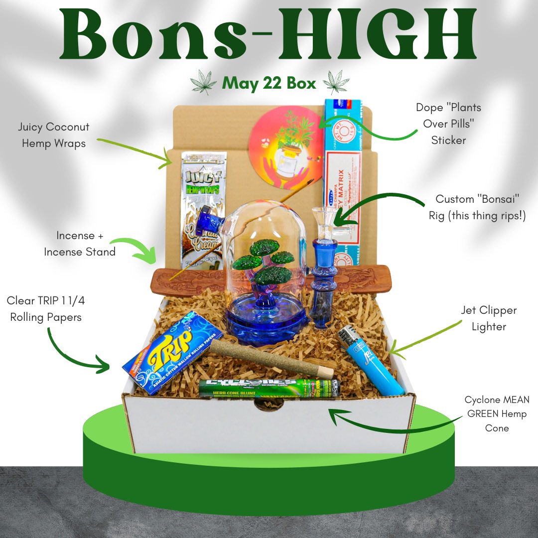 ElevatedStash's tweet photo. The May 22 “Bons-HIGH” box is here! 

https://t.co/7aw0auAkPK

Supplies are limited. ALL current subscribers are guaranteed one!

#StayElevated #420lifestyle #Startup #Epicglass #Puffpuffpass #Bluntcity #Stoned #Dazed #Vetsforganja #Smokerlife #Cannabiscommunity #VeteranOwned https://t.co/podoOsBqWs