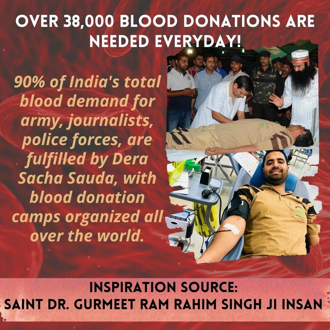 Vk500255's tweet image. थैलेसीमिया के बारे में जागरुकता फैलाना व पीड़ितों की मदद करना डेरा सच्चा सौदा द्वारा चलाए गए 139 मानवता भलाई कार्यों में से एक है। इसलिए हर 3 माह में खूनदान करेंगे, लाखों लोग इस प्रण पर अडिग हैं ताकि खून की कमी से किसी की भी जान न जाए। #WorldThalassemiaDay