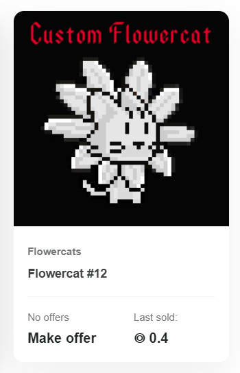 FlowercatsNFT's tweet photo. damn, slept on my own auction 😅
congratz @findhiminthesky https://t.co/cQ5XRJBhgI