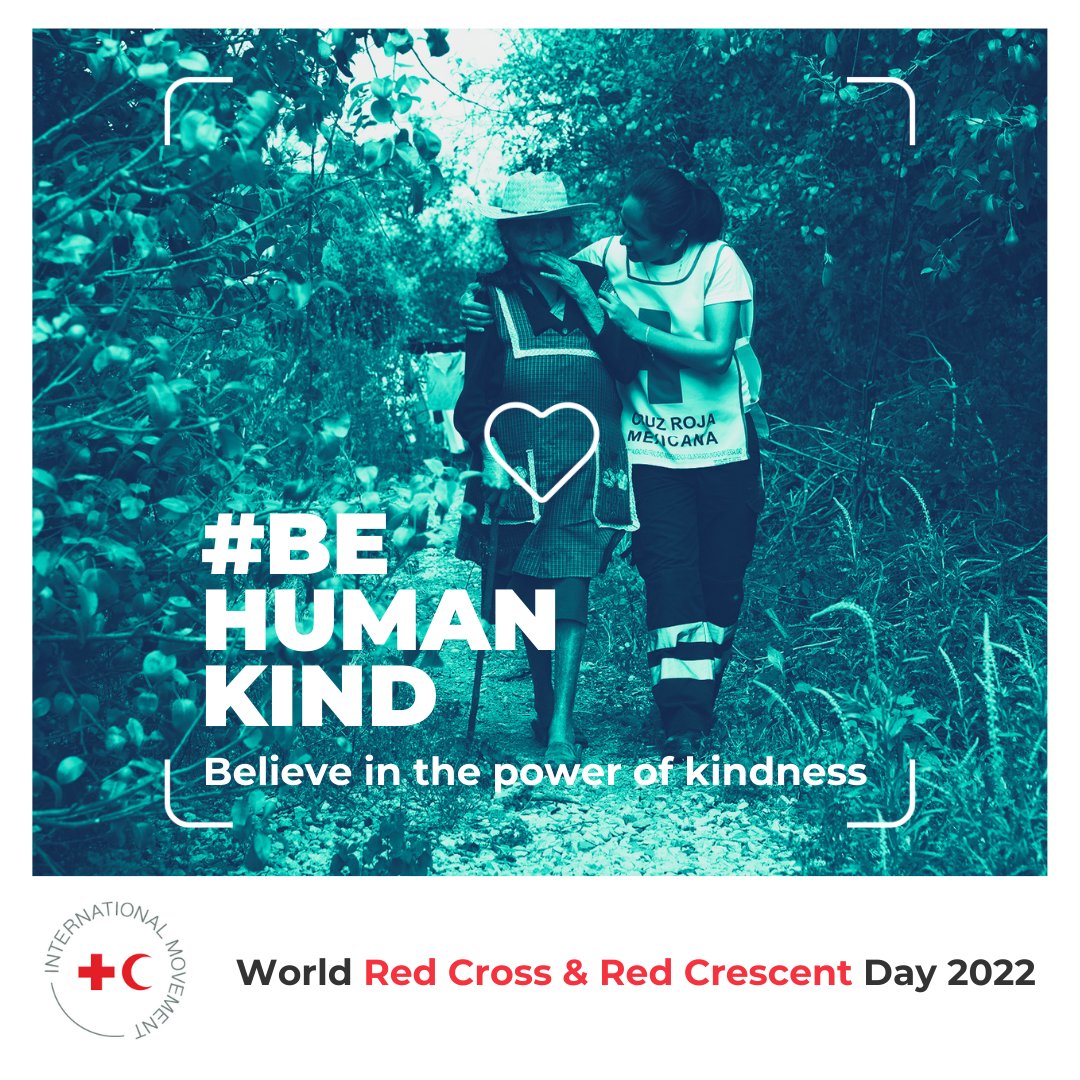 RedCrossEU's tweet photo. It's World Red Cross and Red Crescent Day!

Acts of kindness, even if small, make a huge difference. Your kindness is powerful, share it around you.

#BeHumanKind https://t.co/x8lsHrOPAt
