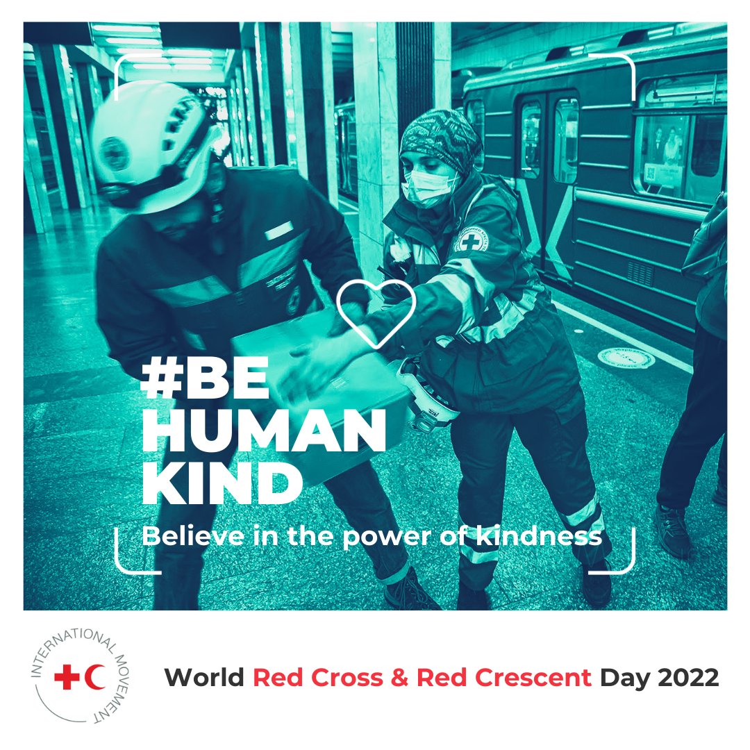 RedCrossEU's tweet photo. It's World Red Cross and Red Crescent Day!

Acts of kindness, even if small, make a huge difference. Your kindness is powerful, share it around you.

#BeHumanKind https://t.co/x8lsHrOPAt