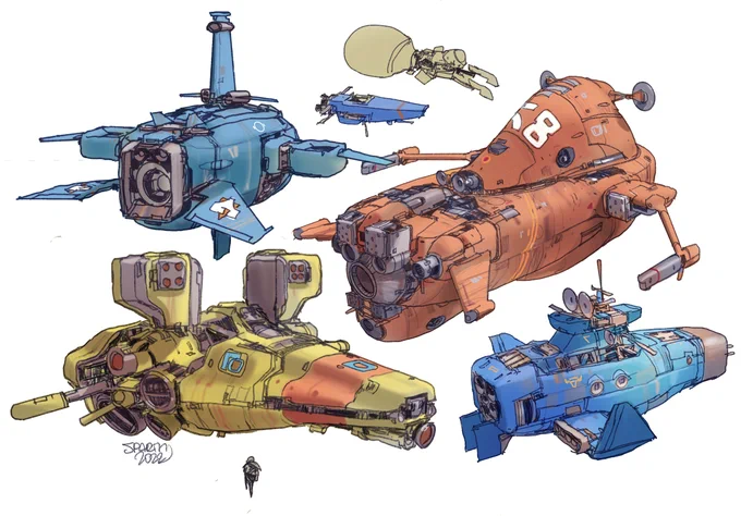 #MaySketchADay candy spaceships. day 7 