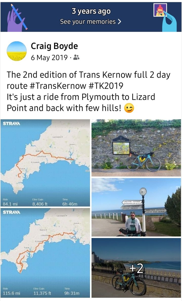 CB_cycles's tweet photo. Sharing a memory of an epic adventure in Cornwall, Trans Kernow #TK2019 2 days and 200 very hilly miles.
Looking forward to the next edition #TK2023
#ukcyclechat #cycling https://t.co/hE5ehVFseK