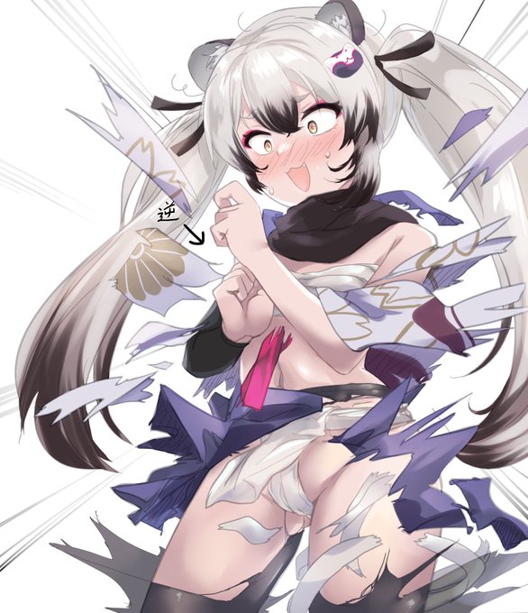 忍術失敗して服が弾け飛ぶミチル #ブルアカ 