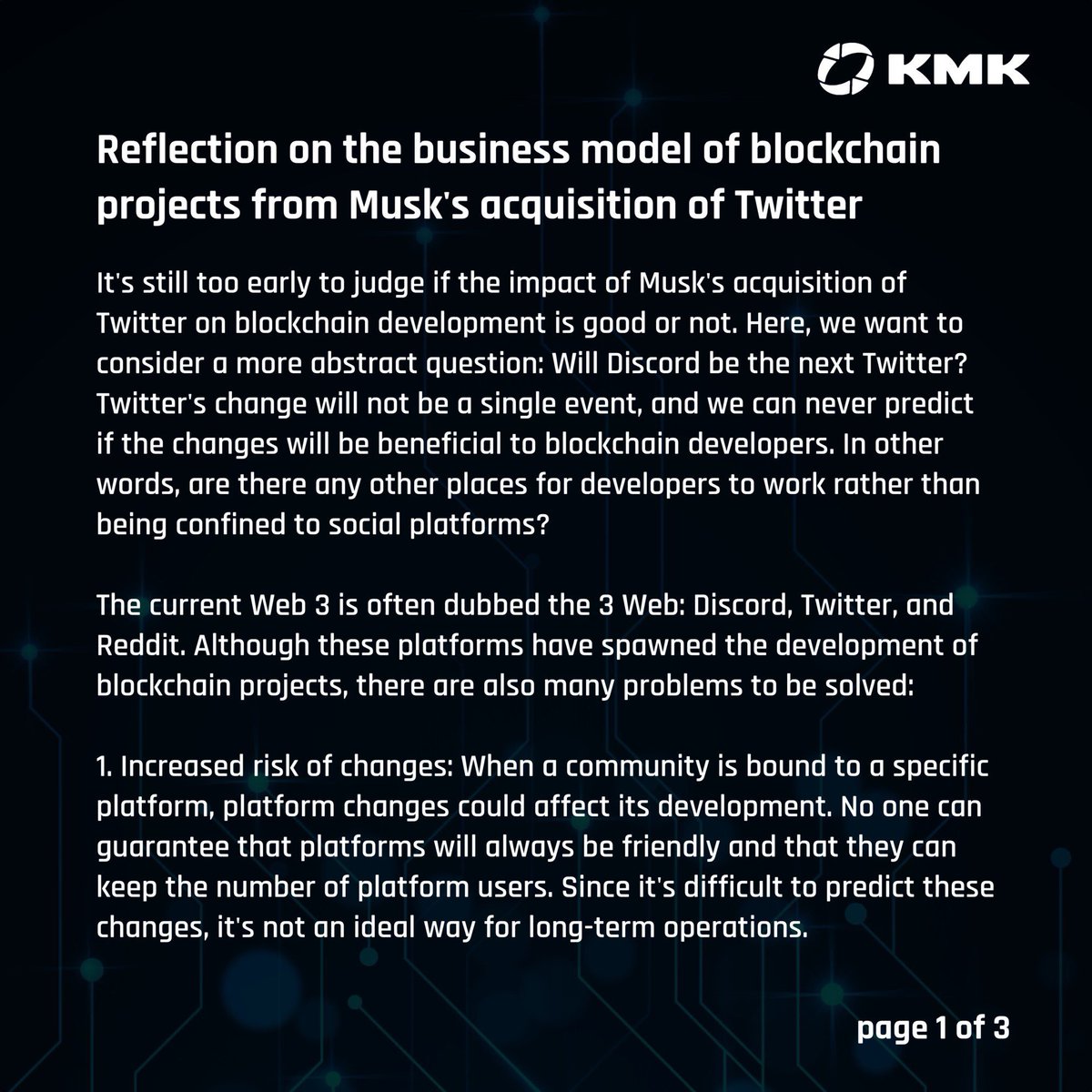 KarmaKsana's tweet photo. Reflection on the business model of blockchain projects from Elon Musk’s acquisition of Twitter

Join Karma Ksana on https://t.co/ff4fsnLTiy

Do Things Right Together on Chain.

#KarmaKsana #blockchain #nft #twitter #ElonMusk #Crypto #ElonMuskBuysTwitter #discord #cryptotrading https://t.co/cqWeIslwsF