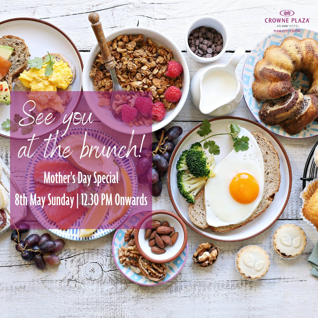 crowneplazapun's tweet photo. Hey Mommies, it's a Special Mother's Day Brunch today @crowneplazapunecitycentre 

Join us for great food, lots of activities and some special gifts today! 

See you at the Brunch. 
.
.

#crowneplaza #ihg #mothersday #supermom #mothersday2022 #mothersdaygift #besthospitality https://t.co/tzcnx2ENAO